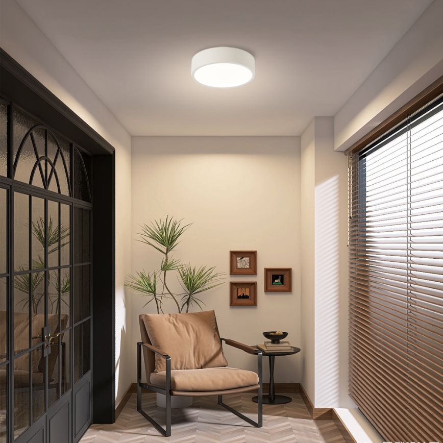 Brilagi - Luminária de teto LED dimerizável POOL LED/18W/230V 3000-6000K 20 cm branca + controlo remoto