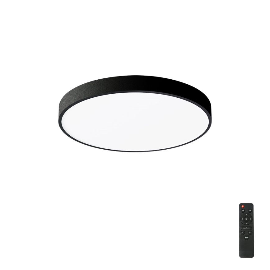 Brilagi - Candeeiro de teto LED regulável POOL LED/60W/230V 3000-6000K Ø 60 cm preto + controlo remoto