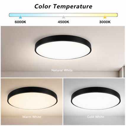 Brilagi - Luminária de teto LED dimmerizável POOL SMART LED/60W/230V 3000-6000K 50 cm + controlo remoto