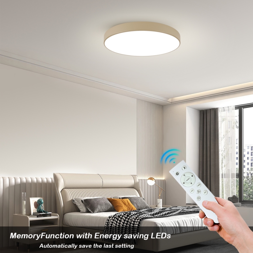 Brilagi - Candeeiro de teto LED dimerizável POOL SMART LED/100W/230V 3000-6000K 80 cm bege Wi-Fi Tuya + comando remoto