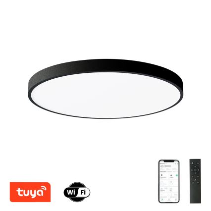 Brilagi - Candeeiro de teto LED regulável POOL SMART LED/100W/230V 3000-6000K Ø 80 cm Wi-Fi Tuya preto + comando remoto