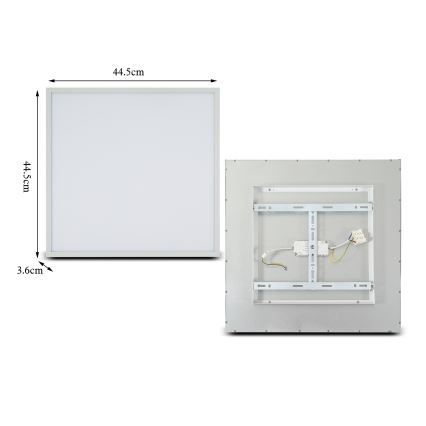 Brilagi - Luminária de teto LED dimerizável SLIMFRAME LED/36W/230V 45x45 cm 3000-6000K branca + comando remoto
