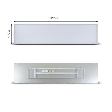 Brilagi - Candeeiro de tecto LED dimerizável SLIMFRAME LED/58W/230V 120x30 cm 3000-6000K branco + comando remoto