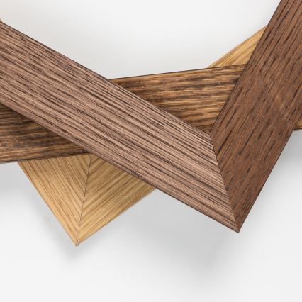 Brilagi - Candeeiro de tecto LED dimerizável SLIMFRAME WOOD LED/36W/230V 49,5x49,5 cm 3000-6000K castanho escuro + controlo remoto