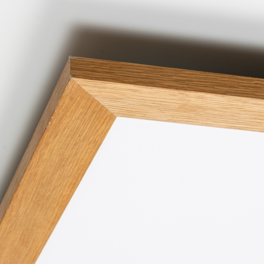 Brilagi - Luminária de teto LED dimerizável SLIMFRAME WOOD LED/58W/230V 64x64 cm 3000–6000K castanha + controlo remoto