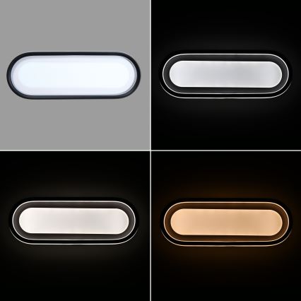 Brilagi - Candeeiro de Tecto LED Dimerizável TRIVARO LED/85W/230V 3000-6000K 20x60 cm + controlo remoto