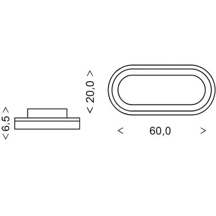 Brilagi - Candeeiro de Tecto LED Dimerizável TRIVARO LED/85W/230V 3000-6000K 20x60 cm + controlo remoto