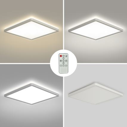 Brilagi - Candeeiro de teto LED dimerizável ULTRA SLIM LED/18W/230V 2700-6500K 30x30 cm branco + comando remoto