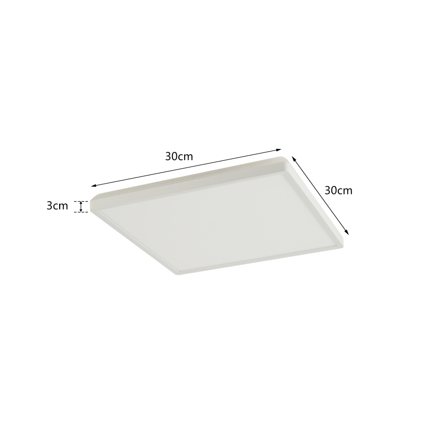 Brilagi - Candeeiro de teto LED dimerizável ULTRA SLIM LED/18W/230V 2700-6500K 30x30 cm branco + comando remoto