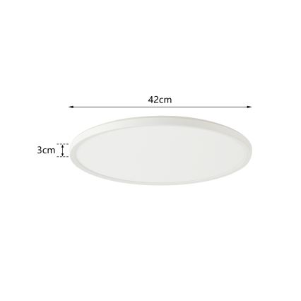 Brilagi - Luminária de teto dimerizável ULTRA SLIM LED/24W/230V 2700-6500K Ø 42 cm branca + controlo remoto