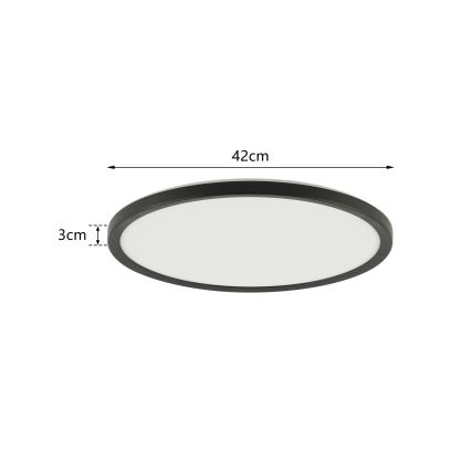 Brilagi - Candeeiro de teto regulável ULTRA SLIM LED/24W/230V 2700-6500K Ø 42 cm preto + controlo remoto