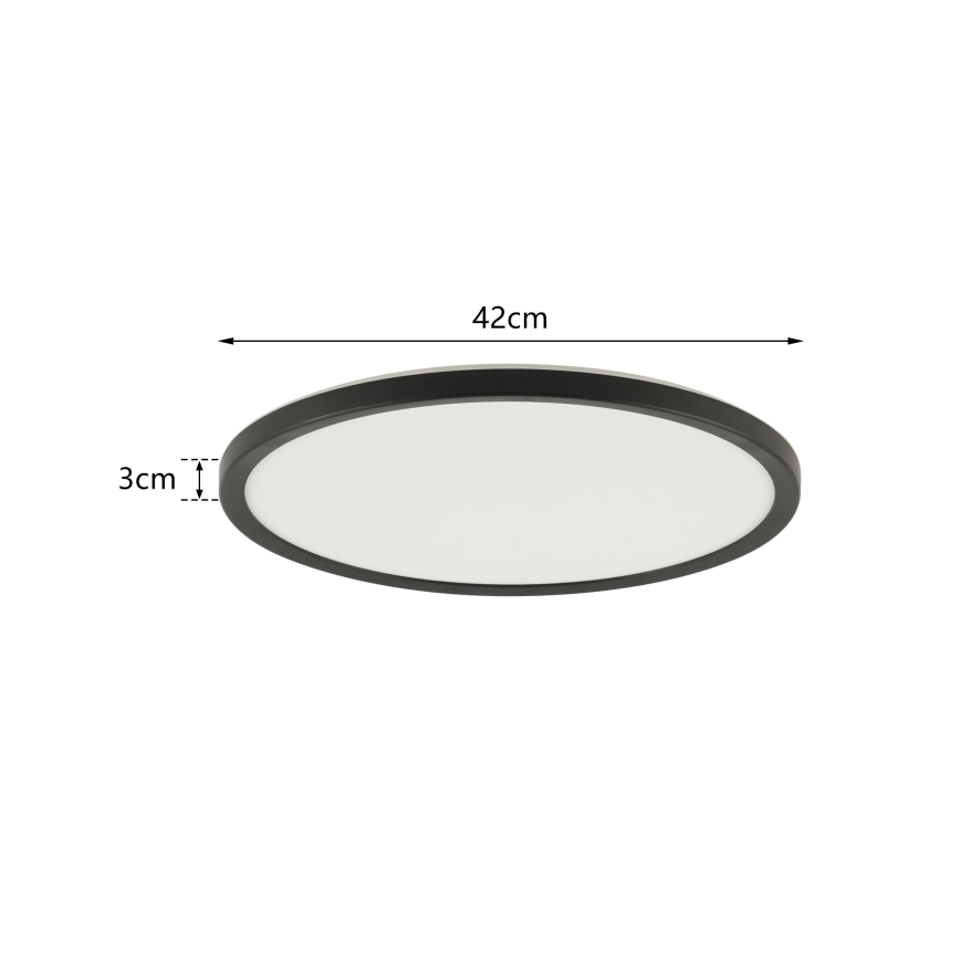 Brilagi - Candeeiro de teto regulável ULTRA SLIM LED/24W/230V 2700-6500K Ø 42 cm preto + controlo remoto