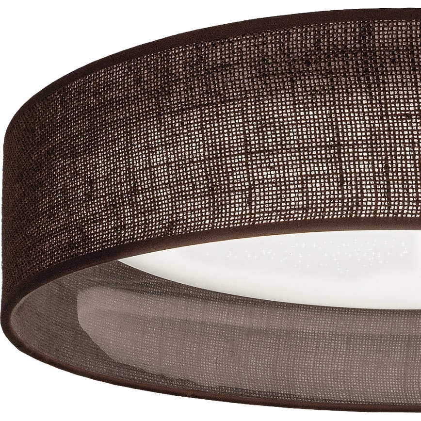Brilagi - Candeeiro de tecto LED dimerizável VELVET SMARTIX STARS LED/24W/230V 3000-6000K Ø 45 cm castanho Wi-Fi Tuya Beacon + comando remoto