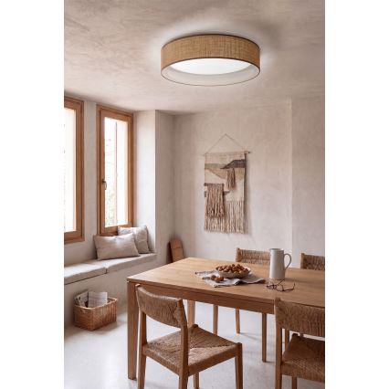 Brilagi - Candeeiro de teto LED regulável VELVET SMARTIX LED/36W/230V 3000-6000K Ø 55 cm bege Wi-Fi Tuya Beacon + comando à distância