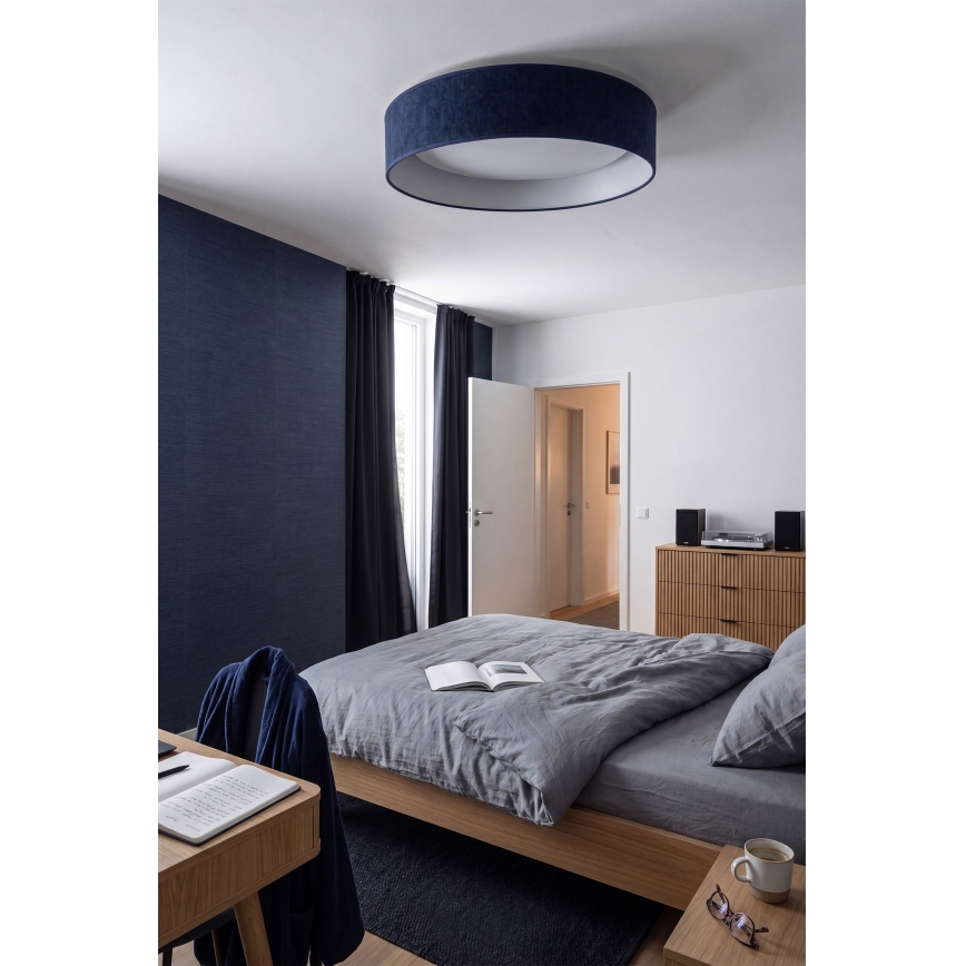 Brilagi - Candeeiro de teto LED regulável VELVET SMART VARI LED/24W/230V 3000-6500K diâmetro 45 cm azul + comando remoto