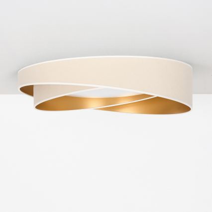 BRILAGI - Candeeiro de tecto LED dimerizável VELVET TWIST LED/36W/230V 3000-6000K Ø 65 cm Wi-Fi Tuya Beacon branco/dourado + controlo remoto