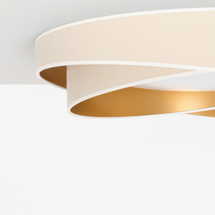 BRILAGI - Candeeiro de tecto LED dimerizável VELVET TWIST LED/36W/230V 3000-6000K Ø 65 cm Wi-Fi Tuya Beacon branco/dourado + controlo remoto