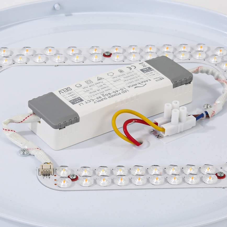 Brilagi - Luminária de teto LED regulável WOODROUND LED/30W/230V 3000-6000K Ø 40 cm madeira IRC 90 + comando remoto