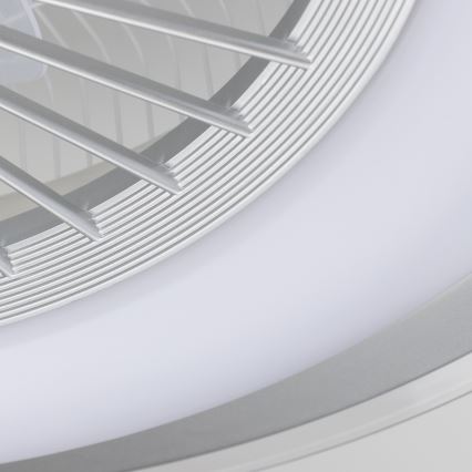 Brilagi - Luminária LED Regulável com Ventilador RONDA LED/48W/230V 3000-6000K prata + comando à distância