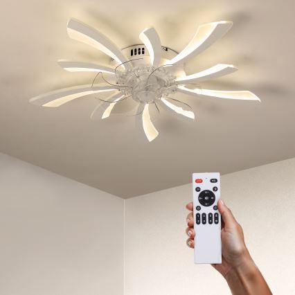 Brilagi - Luminária de teto LED dimmerizável com ventilador LED/50W/230V 3000-6500K branco + controlo remoto