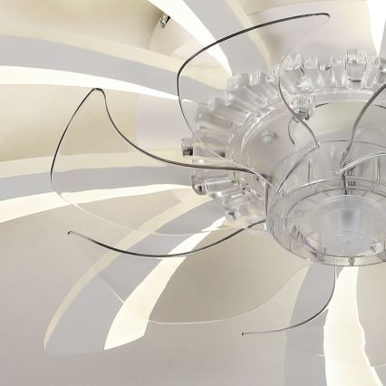Brilagi - Luminária de teto LED dimmerizável com ventilador LED/50W/230V 3000-6500K branco + controlo remoto