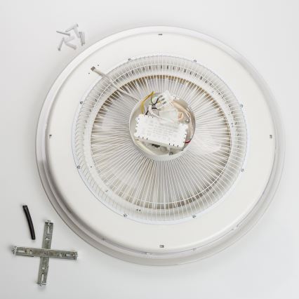Brilagi - Luminária LED Regulável com Ventilador RONDA LED/48W/230V 3000-6000K branco + comando à distância