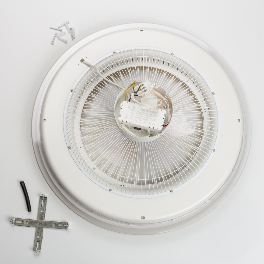 Brilagi - Luminária LED Regulável com Ventilador RONDA LED/48W/230V 3000-6000K branco + comando à distância