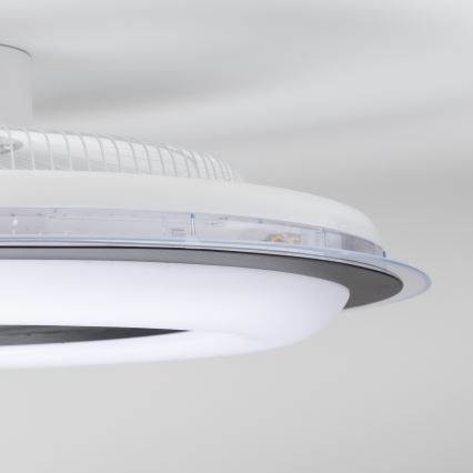Brilagi - Luminária LED Regulável com Ventilador RONDA LED/48W/230V 3000-6000K preta + comando à distância