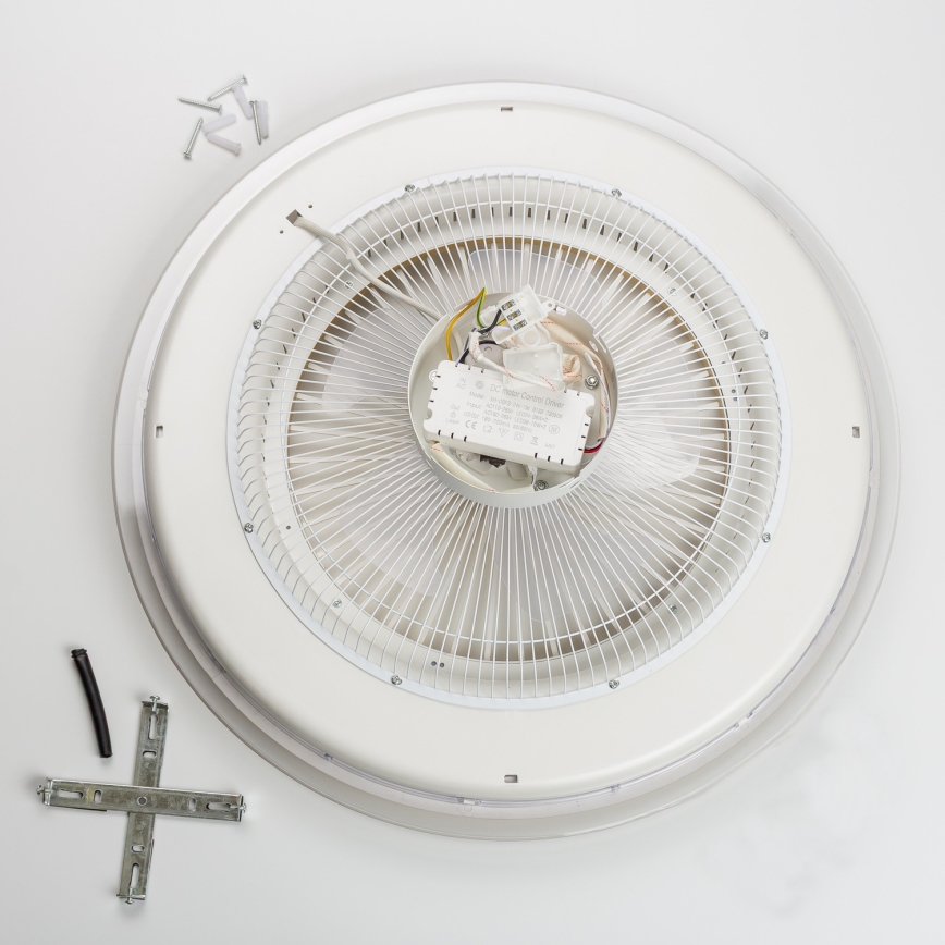 Brilagi - Luminária LED Regulável com Ventilador RONDA LED/48W/230V 3000-6000K preta + comando à distância