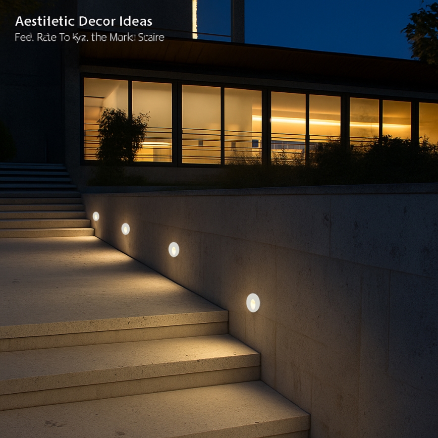 Brilagi - Luminária LED embutida para exterior STAIRDOT LED/2W/230V branca IP65 redonda