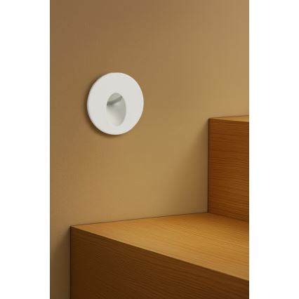 Brilagi - Luminária LED embutida para exterior STAIRDOT LED/2W/230V branca IP65 redonda
