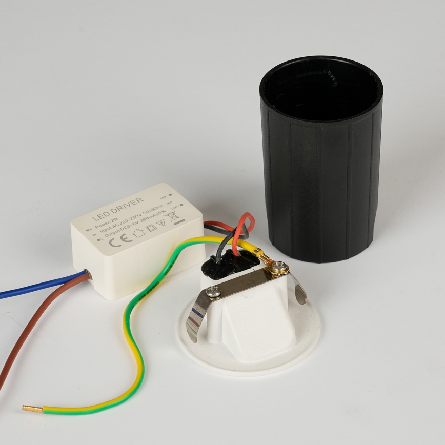 Brilagi - Luminária LED embutida para exterior STAIRDOT LED/2W/230V branca IP65 redonda