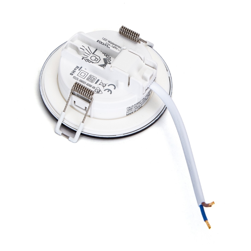 Brilagi - Luminária LED encastrada para casa de banho, 9W, 230V, 3000K, preto, IP65