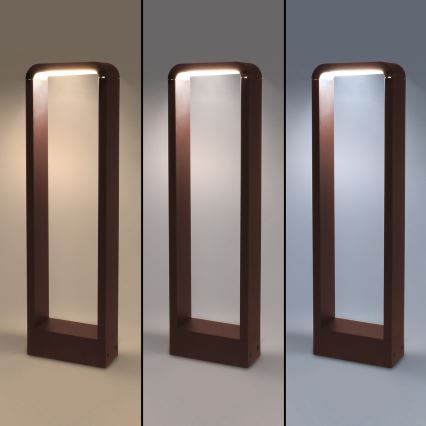 Brilagi - Luminária LED exterior BARI LED/7W/230V 3000/4000/6000K castanha IP54 50 cm