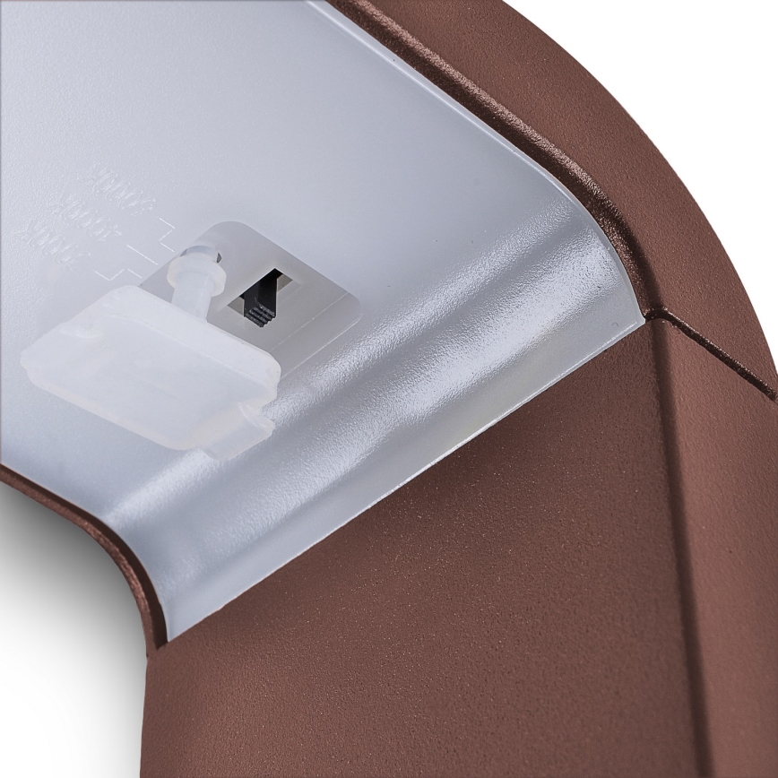 Brilagi - Luminária LED exterior BARI LED/7W/230V 3000/4000/6000K castanha IP54 50 cm