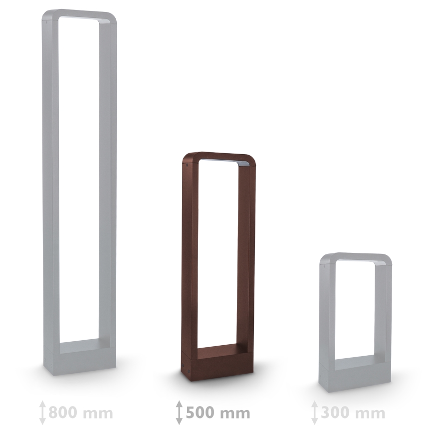 Brilagi - Luminária LED exterior BARI LED/7W/230V 3000/4000/6000K castanha IP54 50 cm