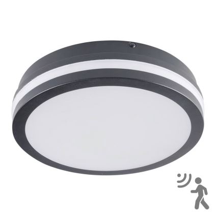 Brilagi - Luminária LED Exterior com Sensor BENE LED/18W/230V diâmetro 22 cm antracite IP54