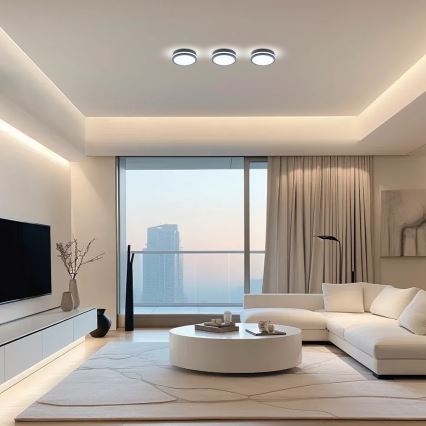 Brilagi - Luminária LED Exterior com Sensor BENE LED/18W/230V diâmetro 22 cm antracite IP54