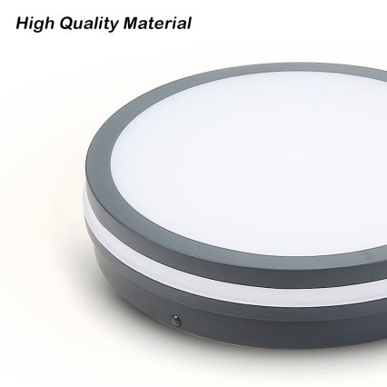 Brilagi - Luminária LED Exterior com Sensor BENE LED/18W/230V diâmetro 22 cm antracite IP54