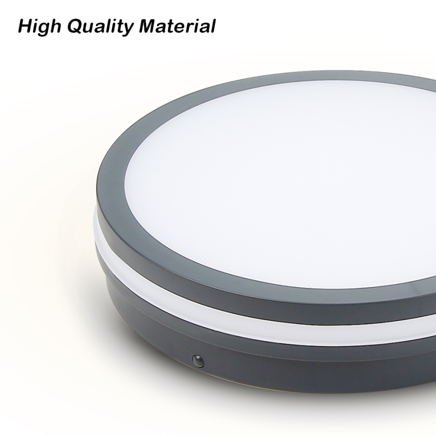 Brilagi - Luminária LED Exterior com Sensor BENE LED/18W/230V diâmetro 22 cm antracite IP54