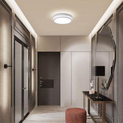 Brilagi - Luminária de teto LED para exterior com sensor BENE LED/24W/230V Ø 26 cm branca IP54