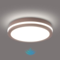 Brilagi - Luminária LED exterior com sensor BENE LED/24W/230V, Ø 26 cm, castanha, IP54