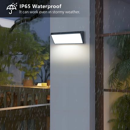 Brilagi - Aplique de parede LED para exterior com sensor TRIANGLE LED/42W/230V 45 cm preto IP65