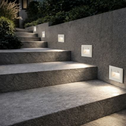 Brilagi - Luminária de escada LED com sensor STEP LIGHT LED/1,5W/230V IP44 branca
