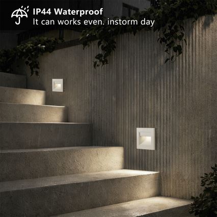 Brilagi - Luminária LED para escadas STEP LIGHT LED/1,5W/230V IP44 branca