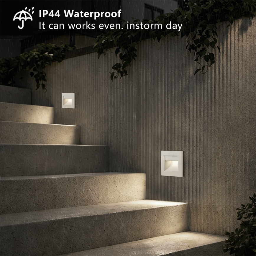 Brilagi - Luminária LED para escadas STEP LIGHT LED/1,5W/230V IP44 branca