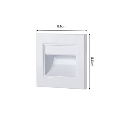 Brilagi - Luminária LED para escadas STEP LIGHT LED/1,5W/230V IP44 branca