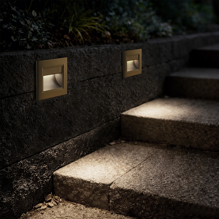 Brilagi - Luminária LED para escadas STEP LIGHT LED/1,5W/230V IP44 dourada