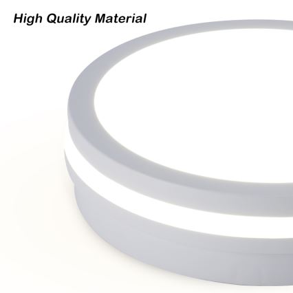 Brilagi - Luminária de teto LED para exterior com sensor BENE LED/24W/230V Ø 26 cm branca IP54