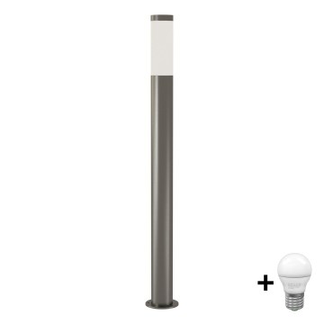 Brilagi - Luminária LED para exterior ELIA 1xE27/7W/230V 4000K IP44 100 cm cromo fosco
